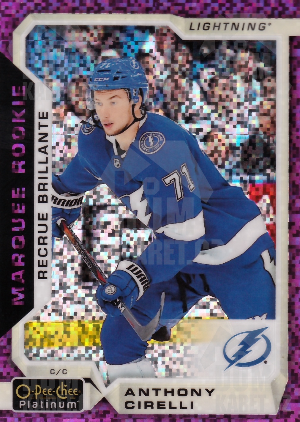 Anthony Cirelli - 2018/19 OPC Platinum Hockey - Rookie - Violet Pixels - #181