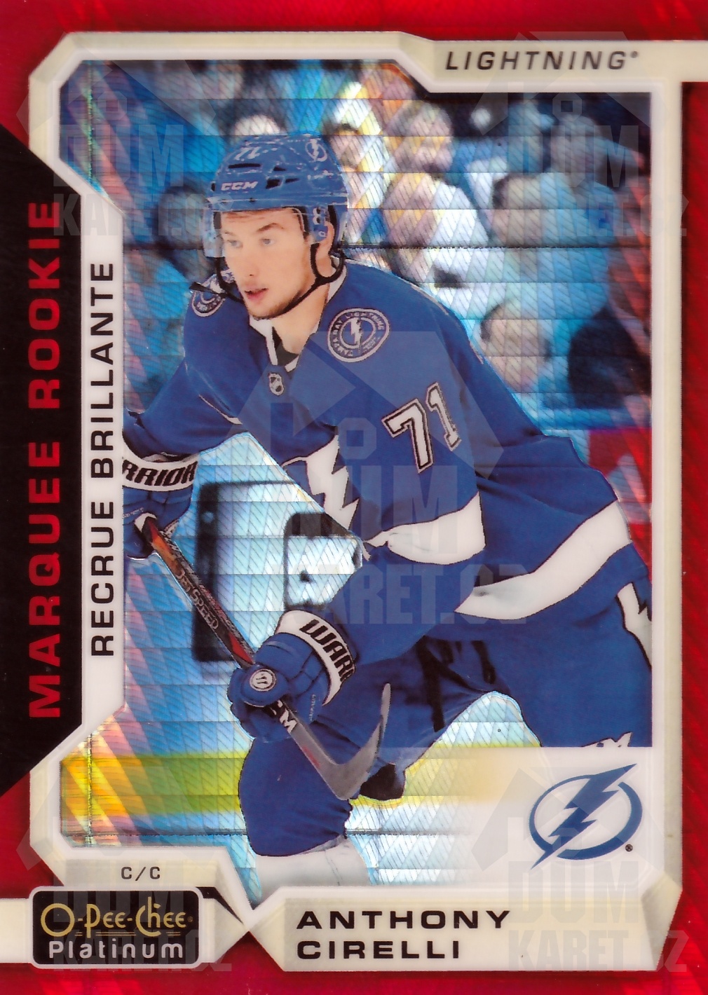 Anthony Cirelli - 2018/19 OPC Platinum Hockey - Rookie - Red Prism /199 - #181