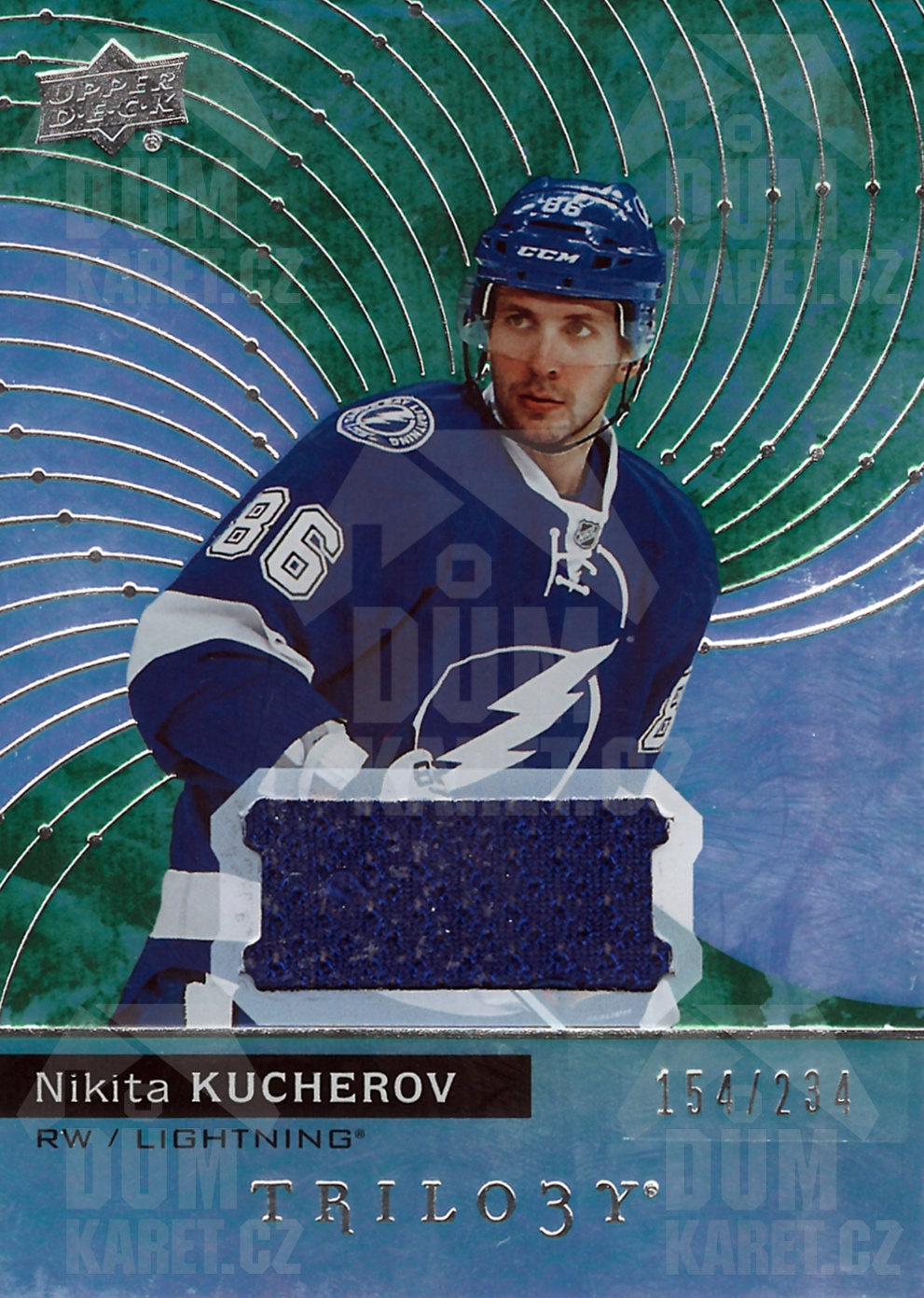 Nikita Kucherov - 2017/18 Trilogy Hockey - Green Jersey /234 - #24