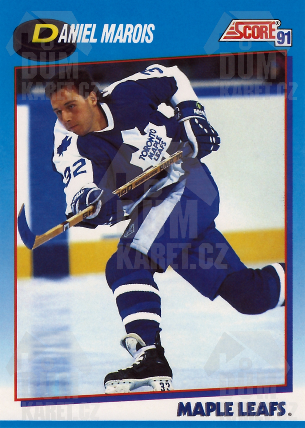 Daniel Marois - 1991/92 Score Hockey - Blue - #474