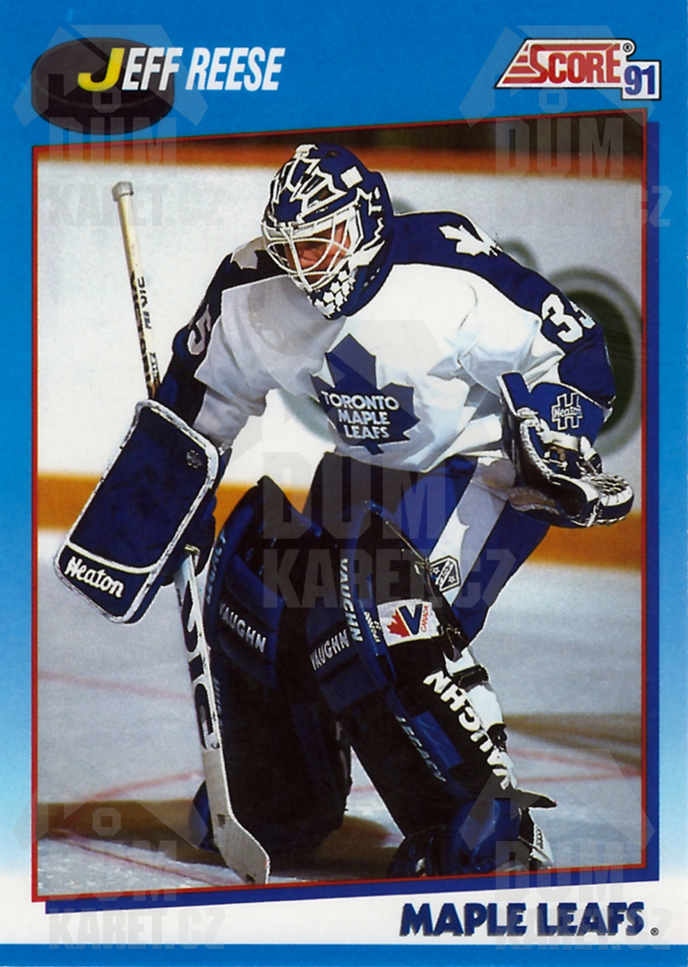 Jeff Reese - 1991/92 Score Hockey - Blue - #410