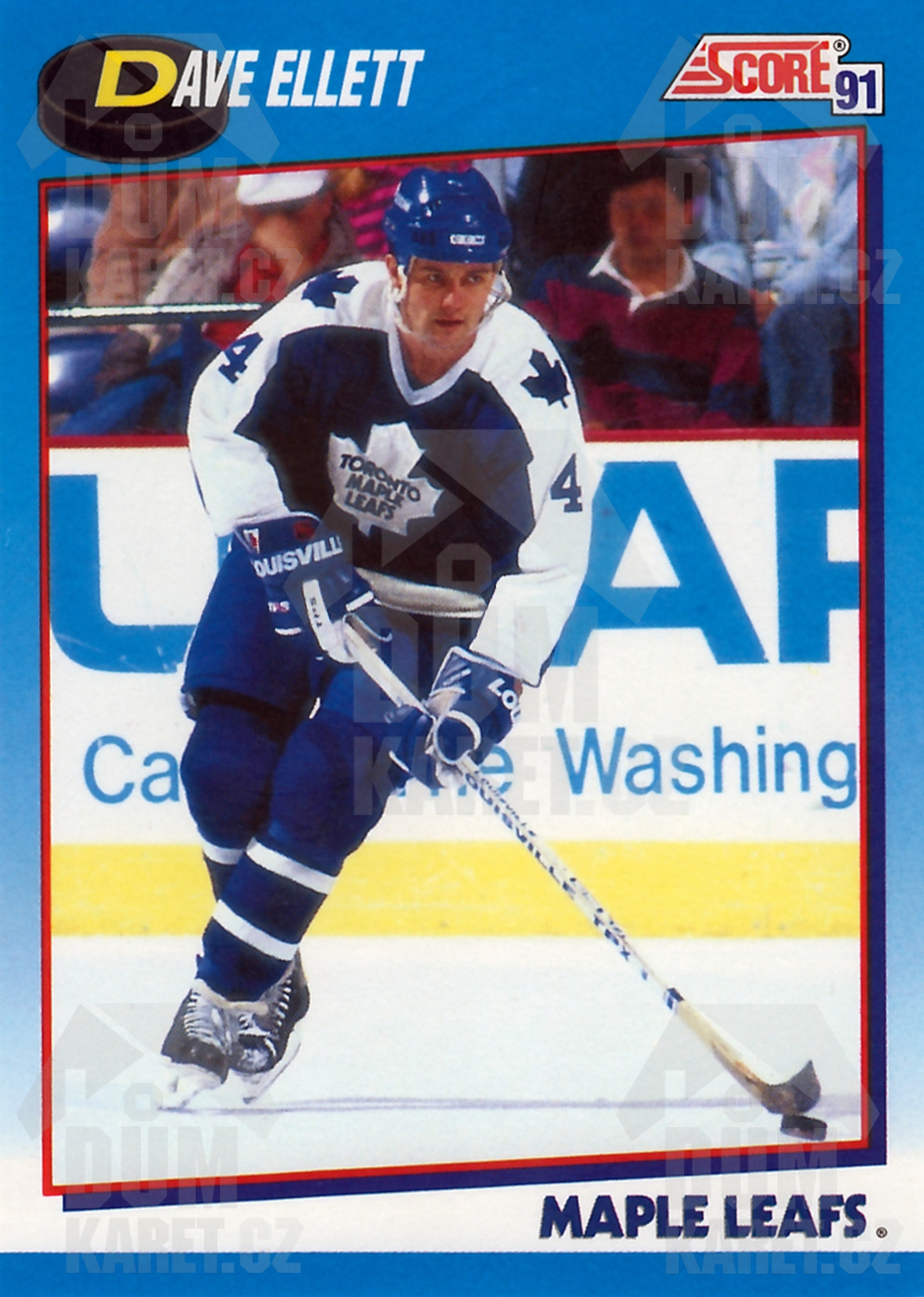 Dave Ellett - 1991/92 Score Hockey - Blue - #495
