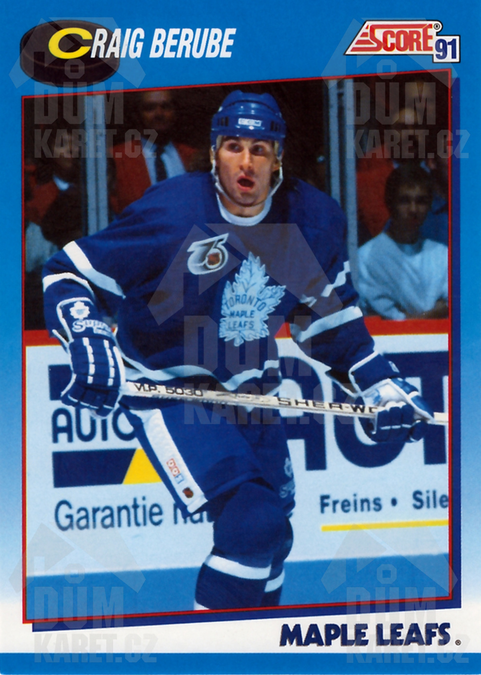Craig Berube - 1991/92 Score Hockey - Blue - #578
