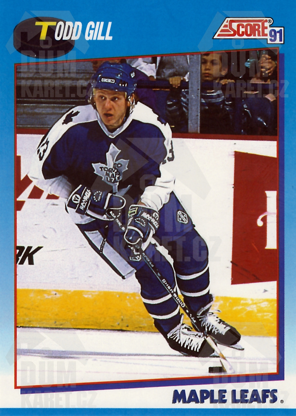Todd Gill - 1991/92 Score Hockey - Blue - #521