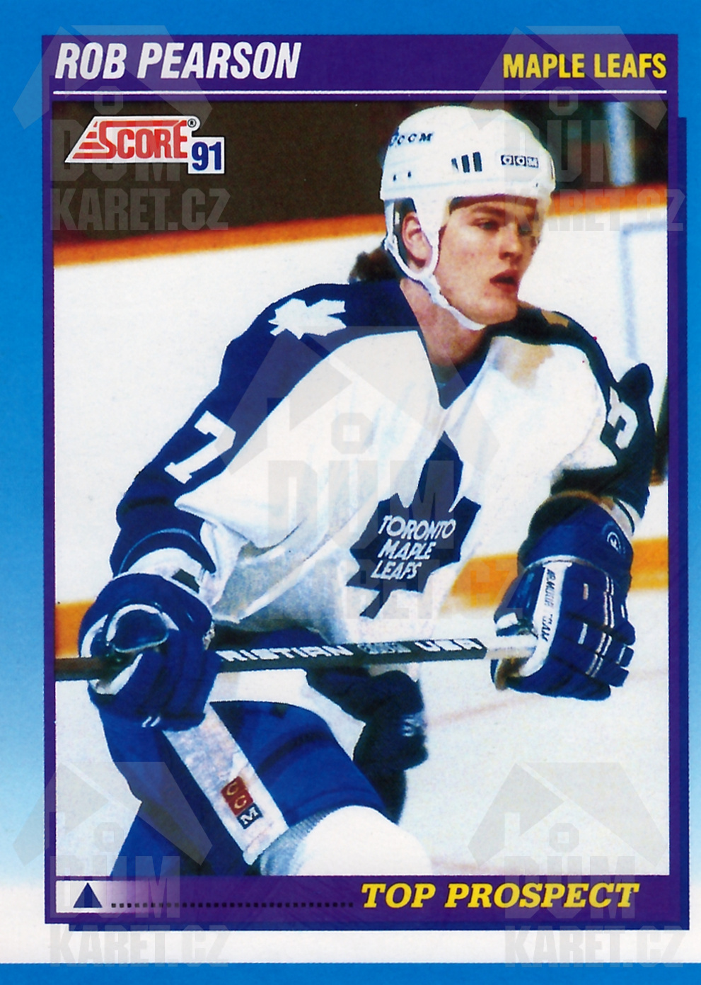 Rob Pearson - 1991/92 Score Hockey - Blue - Top Prospect - #341