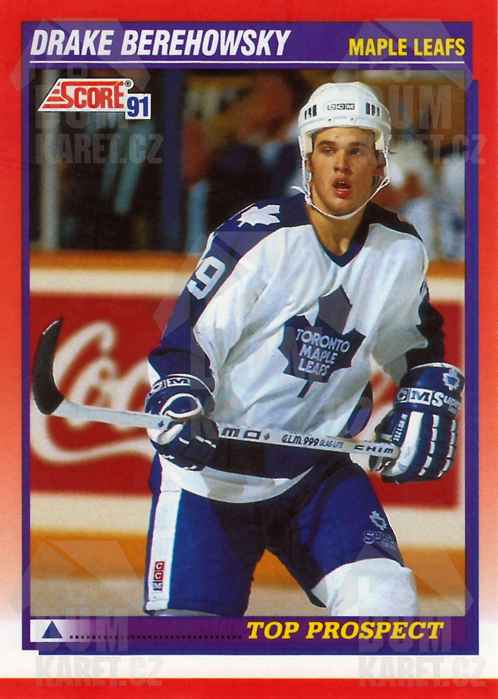 Drake Berehowsky - 1991/92 Score Hockey - Red - Top Prospect - #275