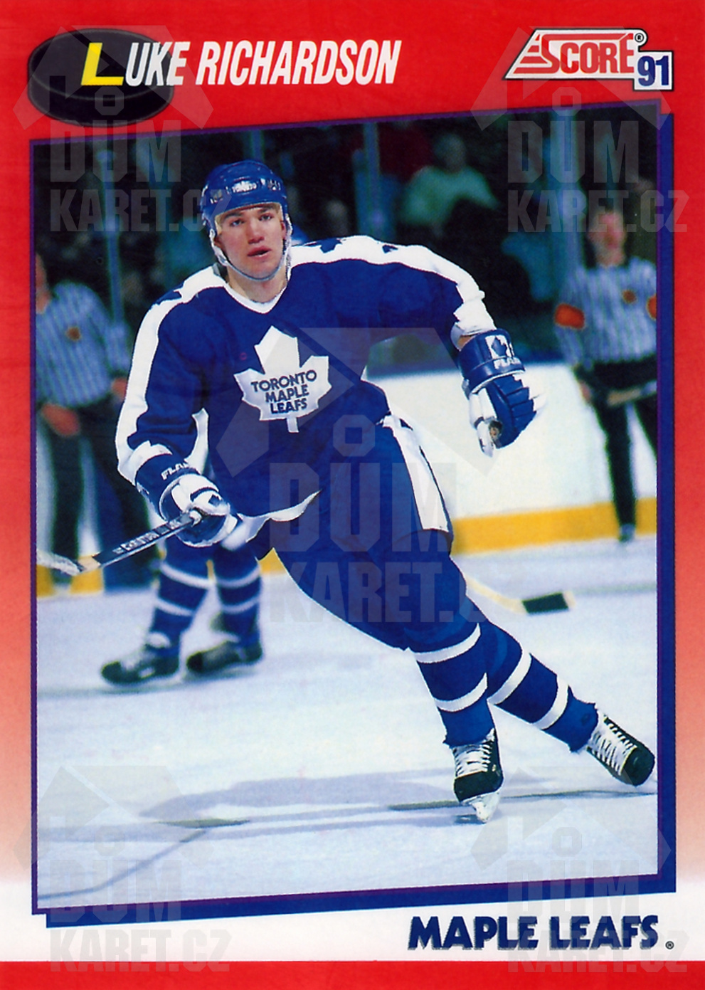 Luke Richardson - 1991/92 Score Hockey - Red - #139