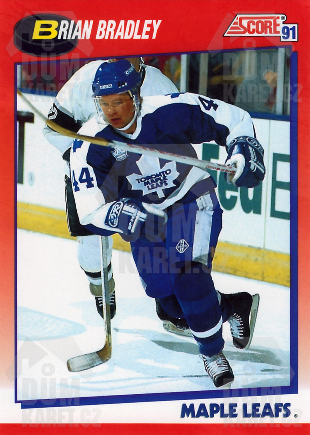 Brian Bradley - 1991/92 Score Hockey - Red - #255