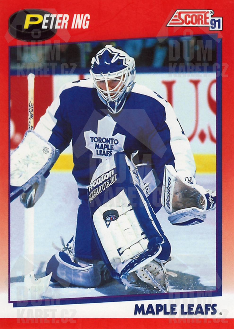 Peter Ing - 1991/92 Score Hockey - Red - #55