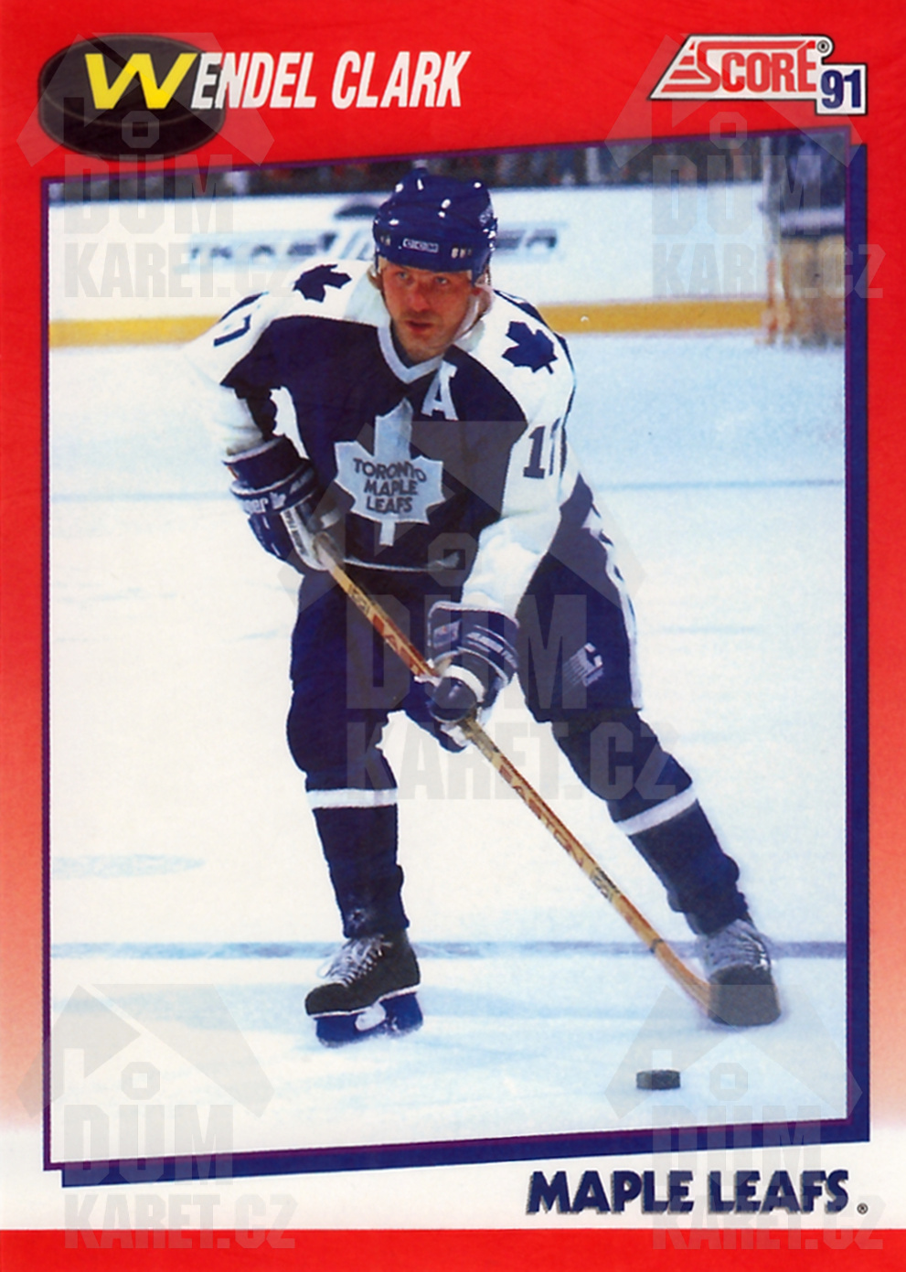 Wendel Clark - 1991/92 Score Hockey - Red - #116