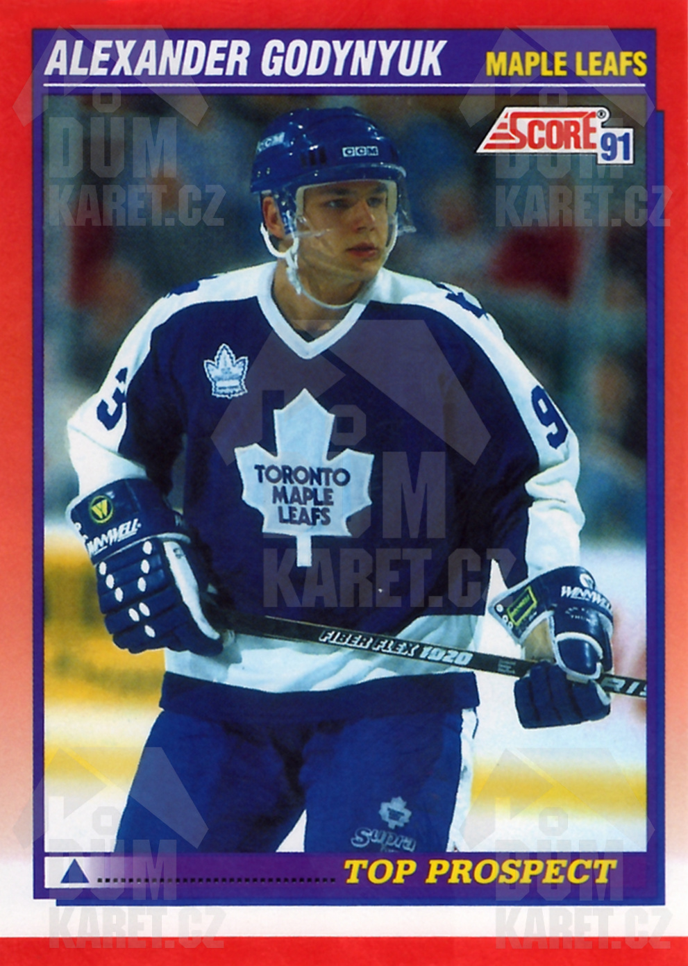 Alexander Godynyuk - 1991/92 Score Hockey - Red - Top Prospect - #281
