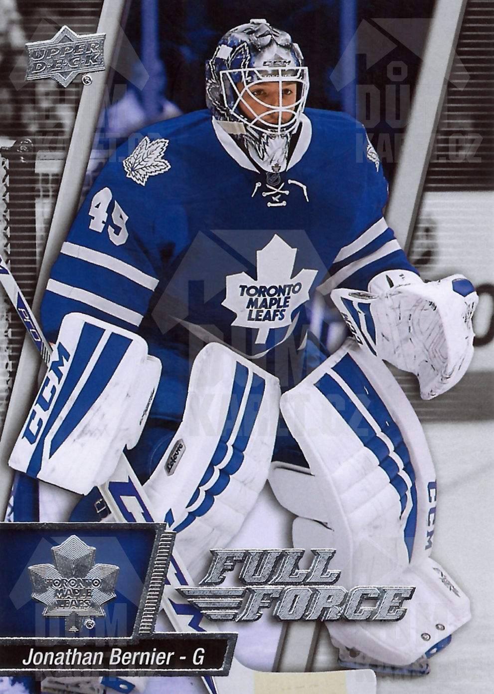 Jonathan Bernier - 2015/16 UD Full Force Hockey - #90