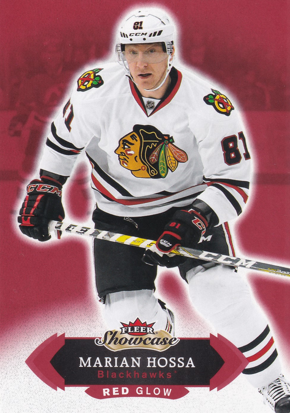Marian Hossa - 2016/17 Fleer Showcase Hockey - Red Glow - #53