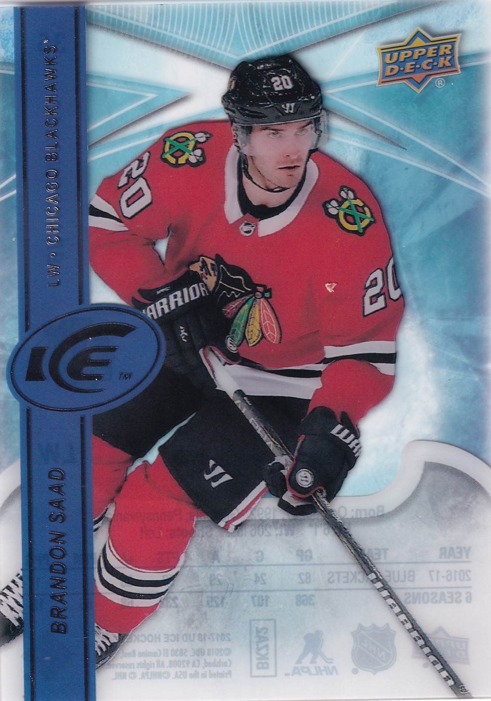 Brandon Saad - 2017/18 UD Ice Hockey - #35
