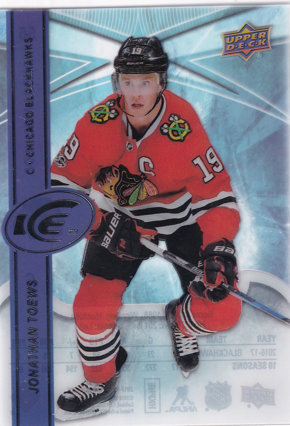 Jonathan Toews - 2017/18 UD Ice Hockey - #55