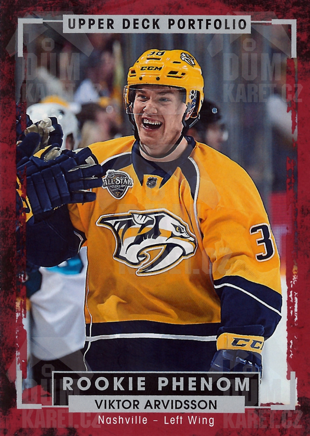 Viktor Arvidsson - 2015/16 UD Portfolio Hockey - Rookie Phenom - #222