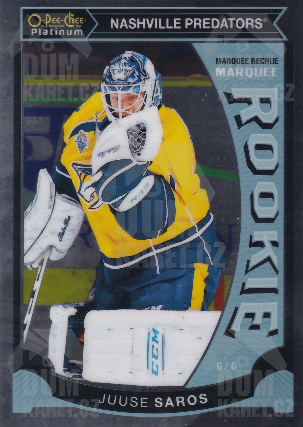 Juuse Saros - 2015/16 OPC Platinum Hockey - Marquee Rookie - #M27