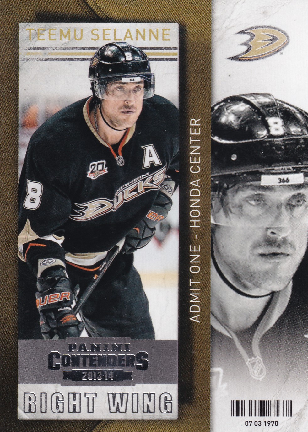 Teemu Selanne - 2013/14 Panini Contenders - #12