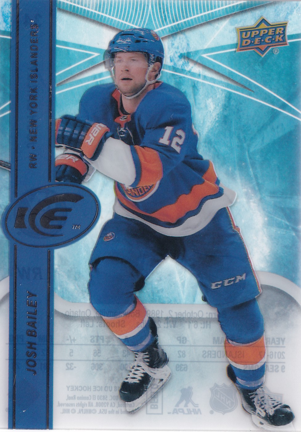 Josh Bailey - 2017/18 UD Ice Hockey - #34