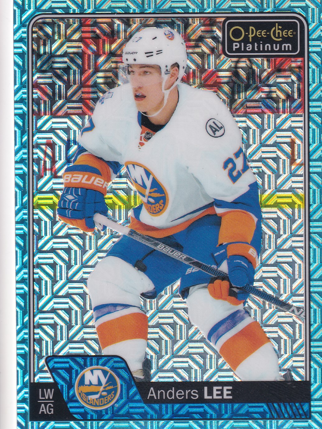Anders Lee - 2016/17 OPC Platinum Hockey - Ice Blue Traxx - #51