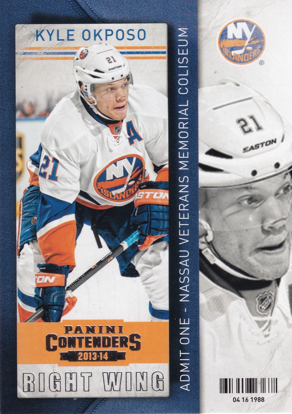Kyle Okposo - 2013/14 Panini Contenders - #87