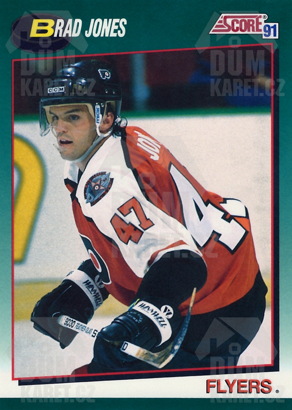 Brad Jones - 1991/92 Score Hockey - Green - #53T