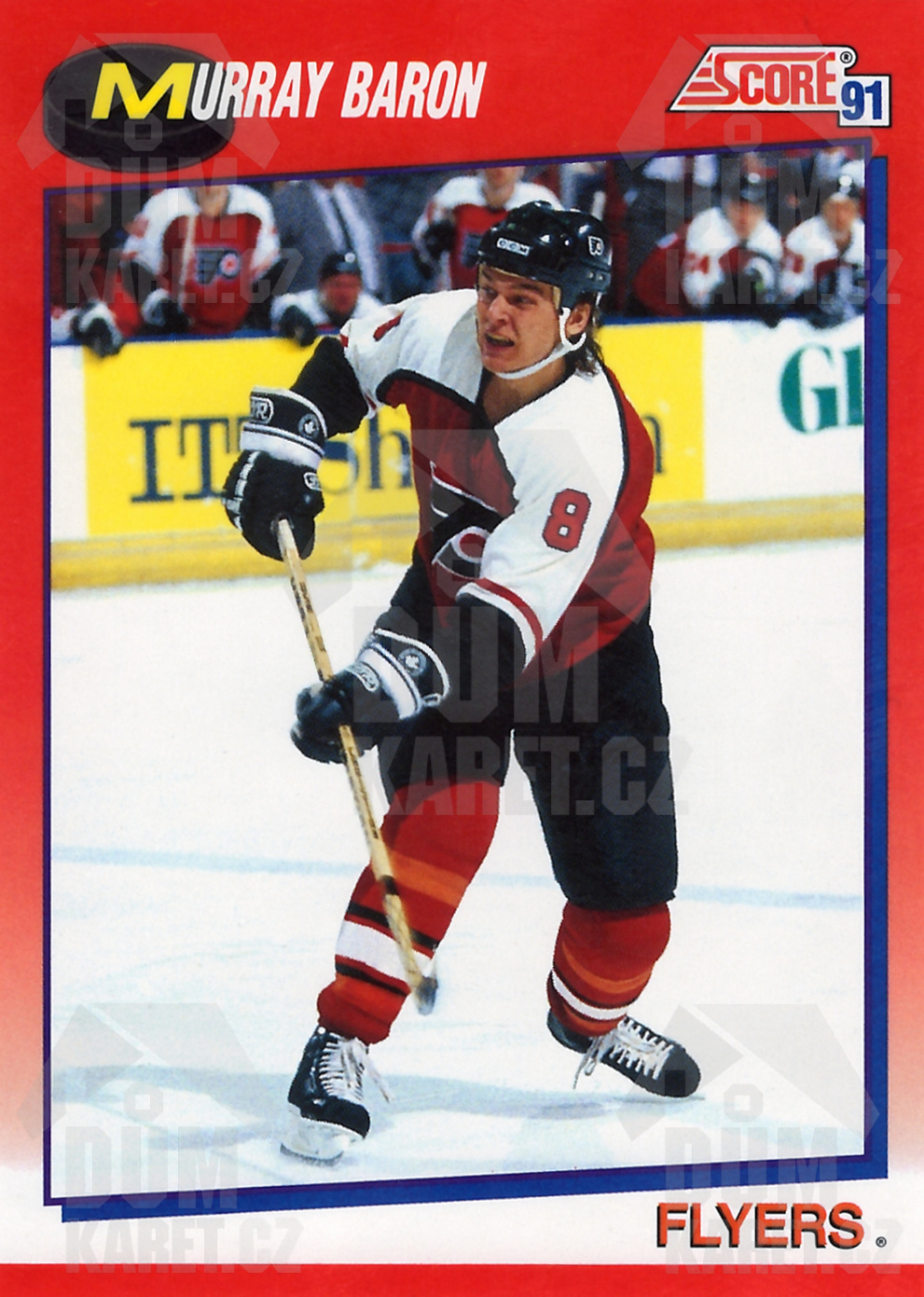 Murray Baron - 1991/92 Score Hockey - Red - #183