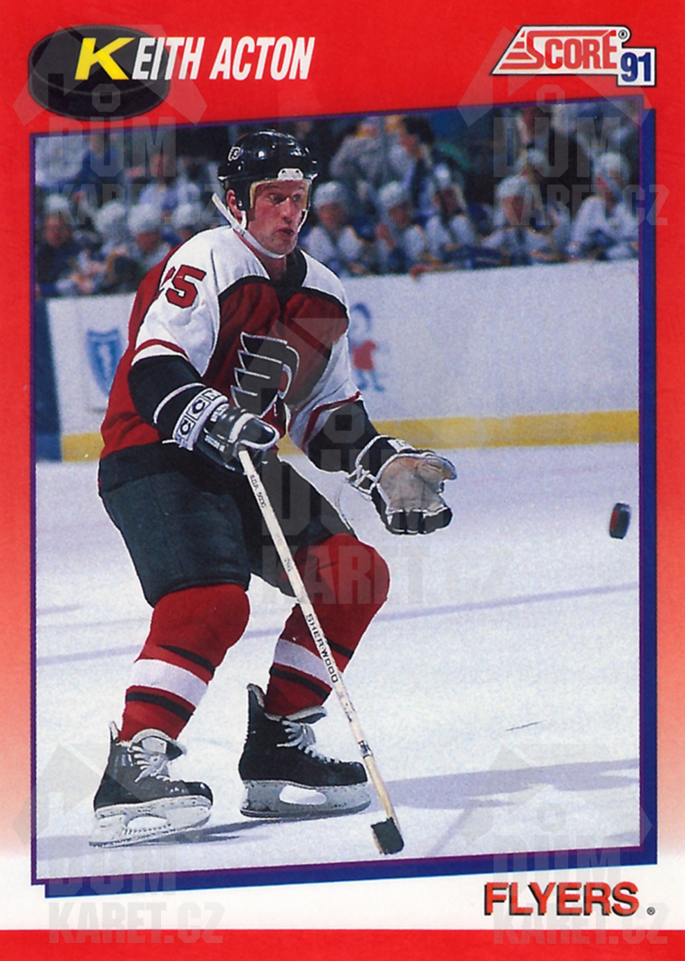 Keith Acton - 1991/92 Score Hockey - Red - #133