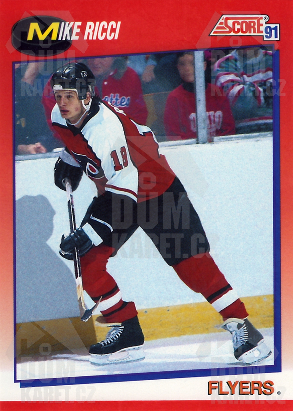Mike Ricci - 1991/92 Score Hockey - Red - #28
