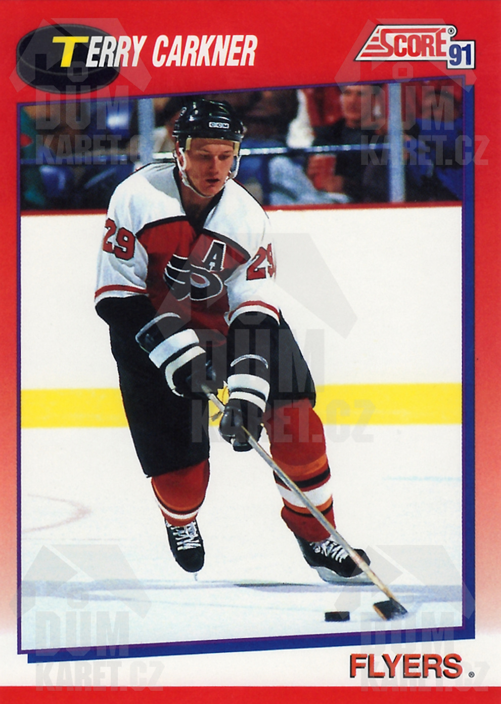 Terry Carkner - 1991/92 Score Hockey - Red - #64