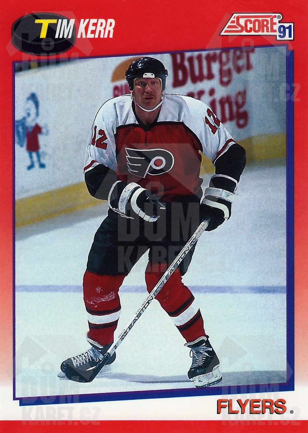 Tim Kerr - 1991/92 Score Hockey - Red - #108