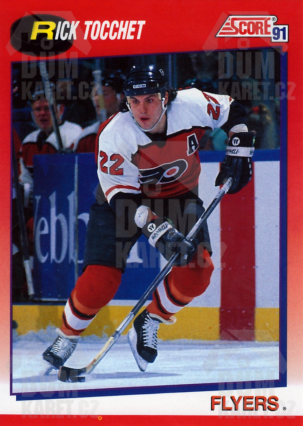 Rick Tocchet - 1991/92 Score Hockey - Red - #9