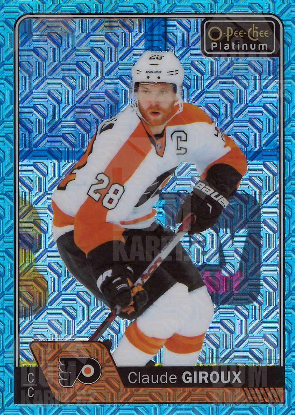 Claude Giroux - 2016/17 OPC Platinum Hockey - Ice Blue Traxx - #62