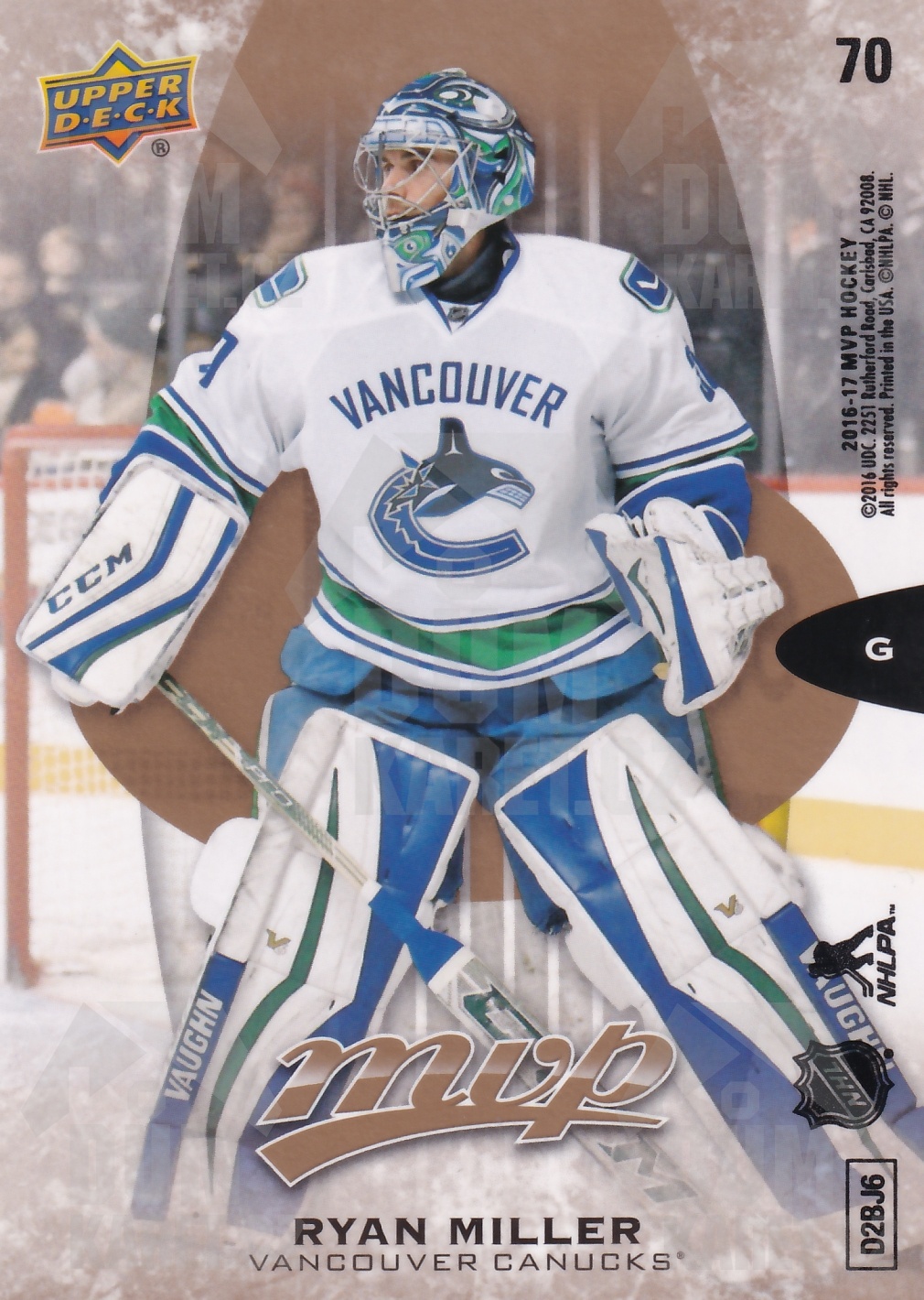 Ryan Miller - 2016/17 MVP Hockey - Puzzle - #70