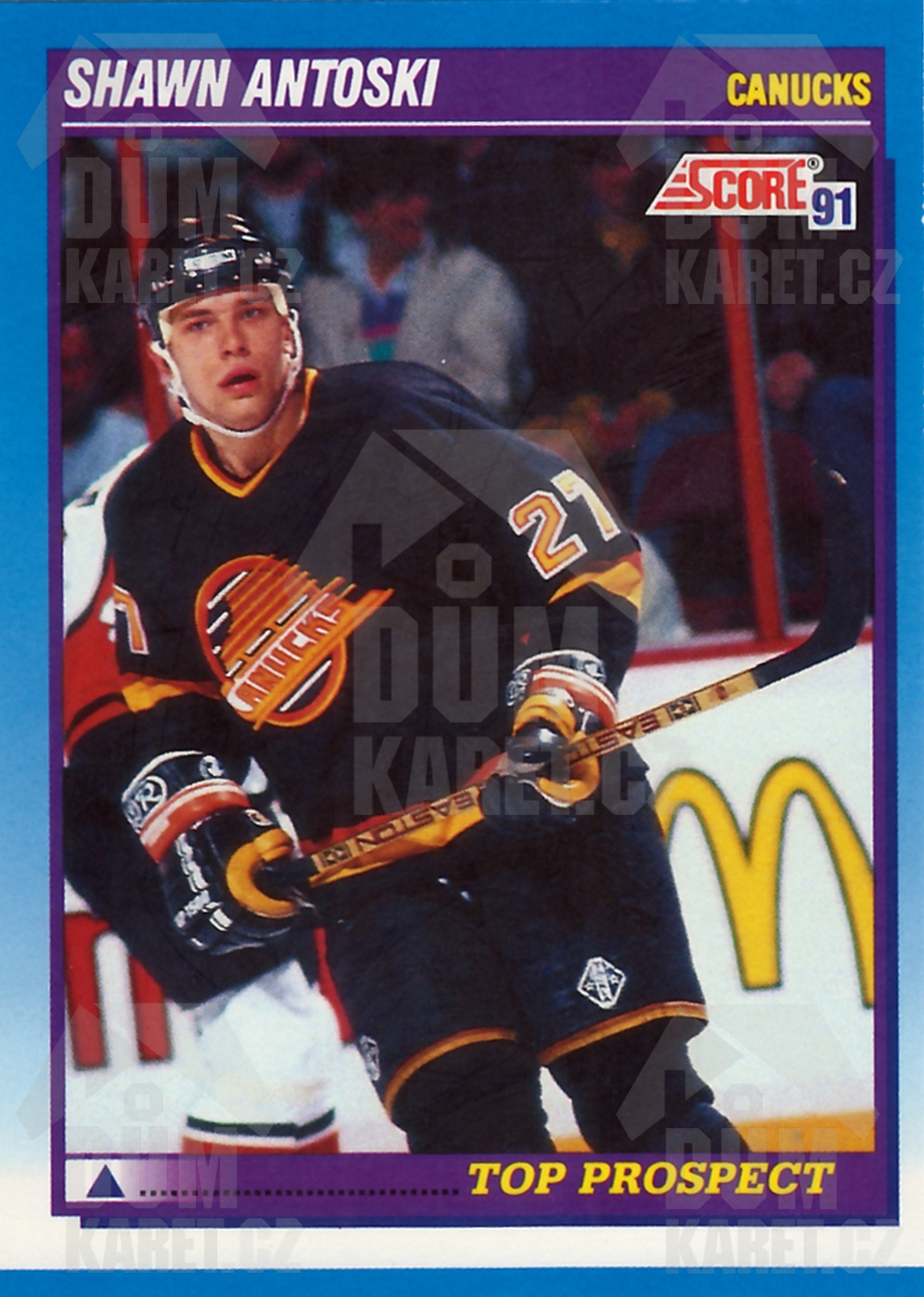 Shawn Antoski - 1991/92 Score Hockey - Blue - Top Prospect - #353