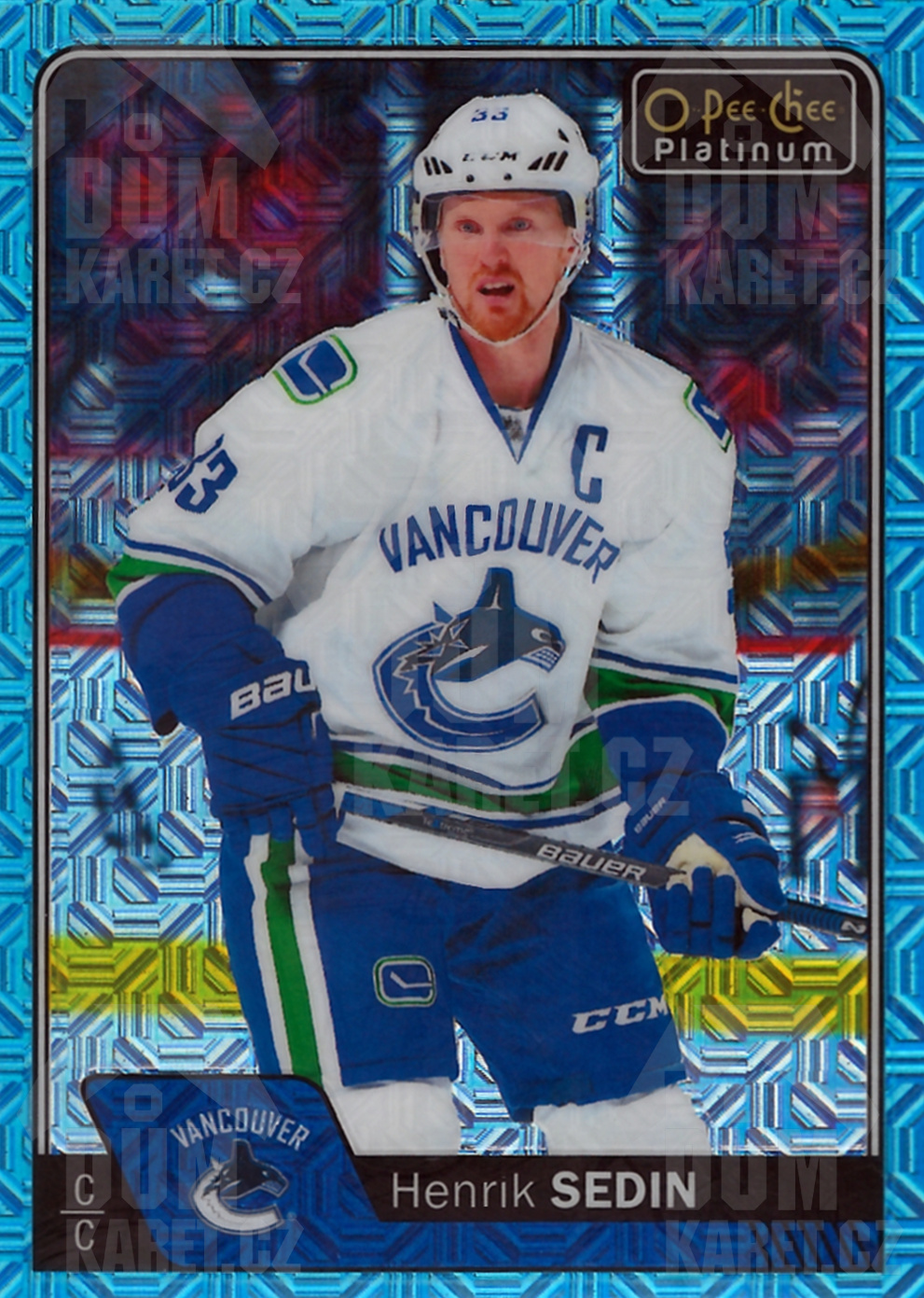 Henrik Sedin - 2016/17 OPC Platinum Hockey - Ice Blue Traxx - #139