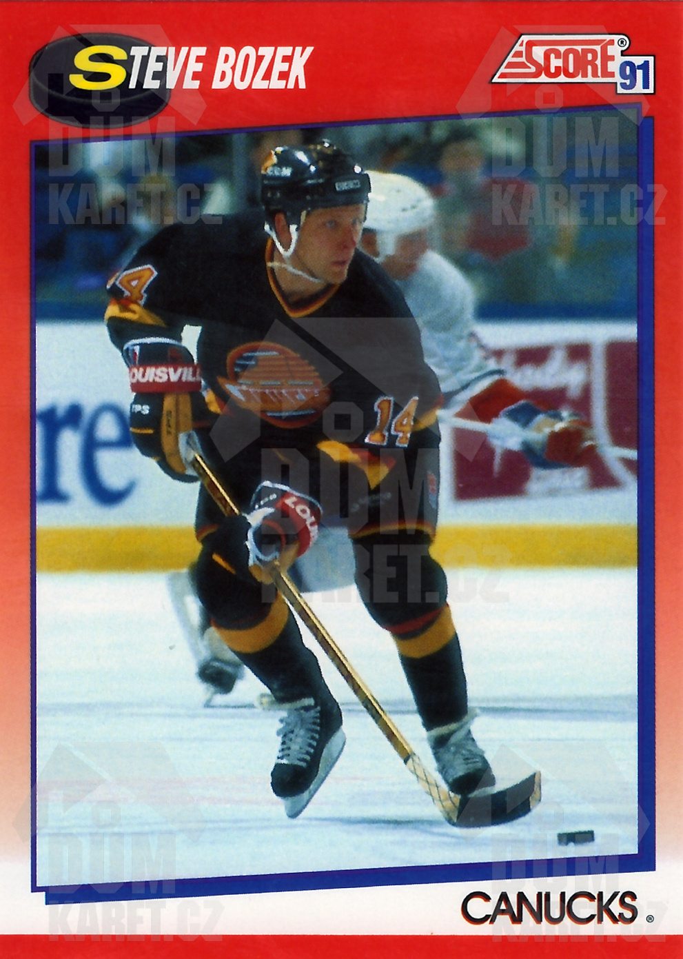 Steve Bozek - 1991/92 Score Hockey - Red - #252
