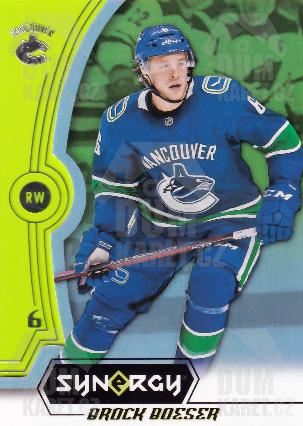 Brock Boeser - 2018/19 UD Synergy Hockey - Green - #29