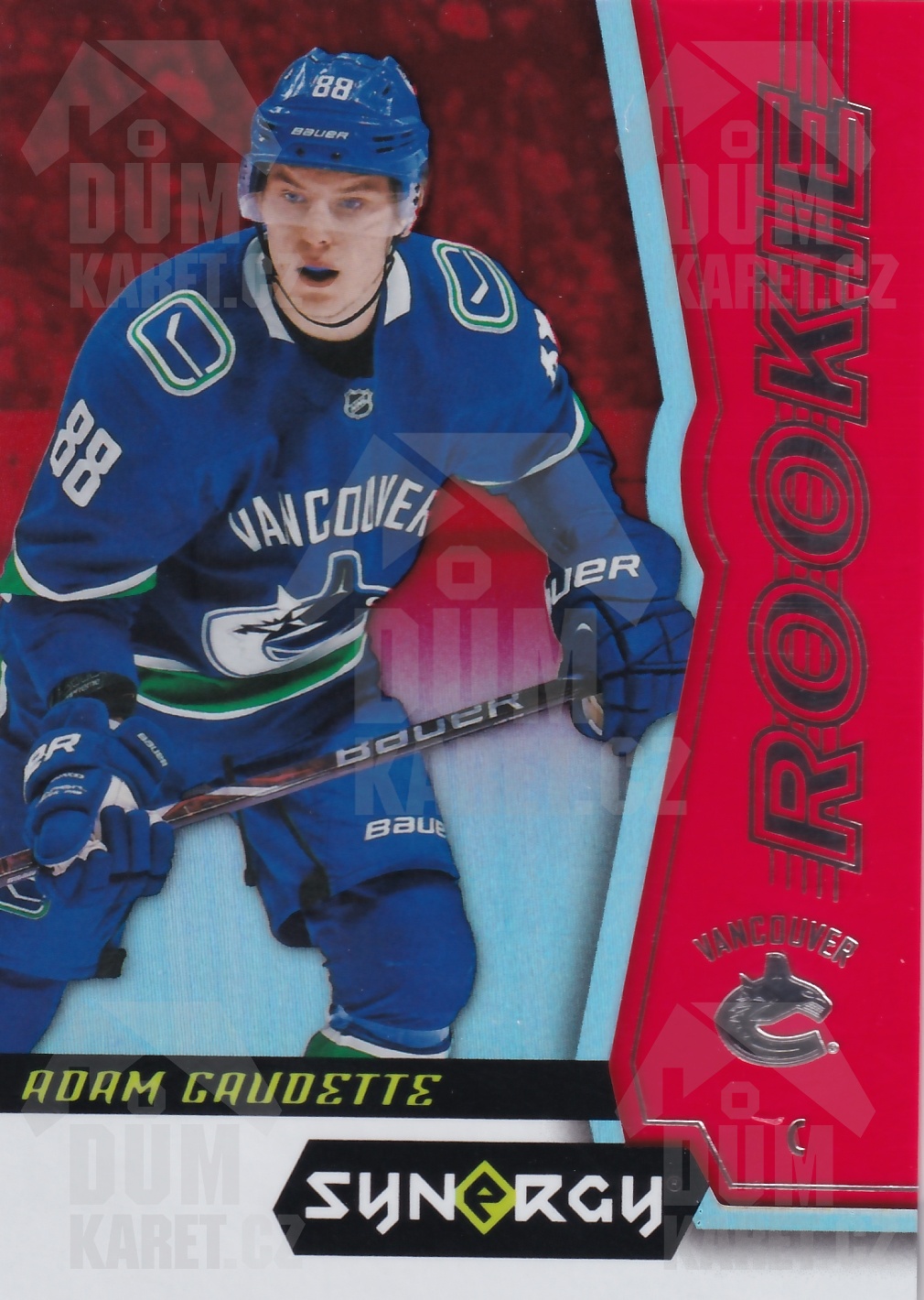 Adam Gaudette - 2018/19 UD Synergy Hockey - Red - RC - #51