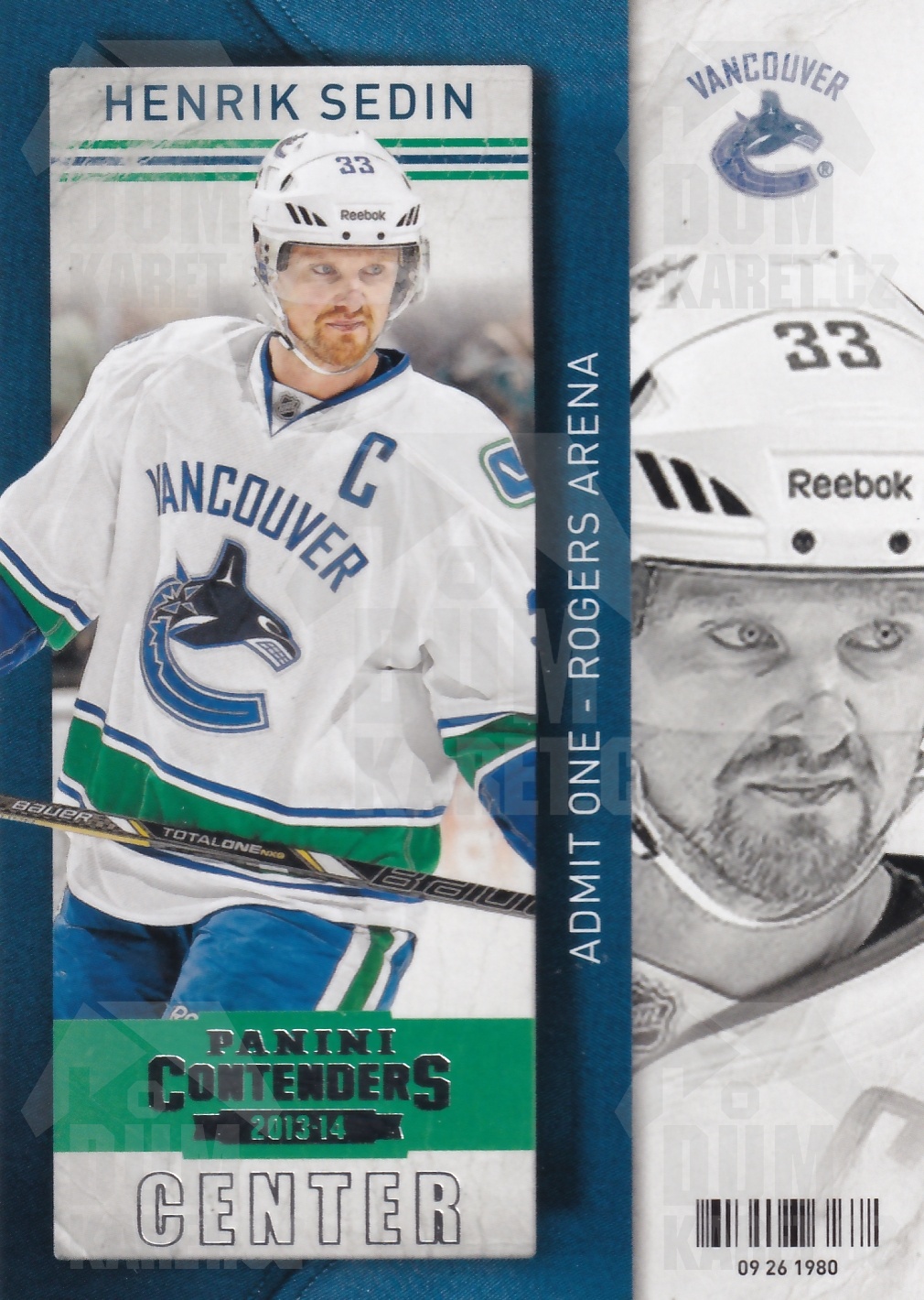 Henrik Sedin - 2013/14 Panini Contenders - #49