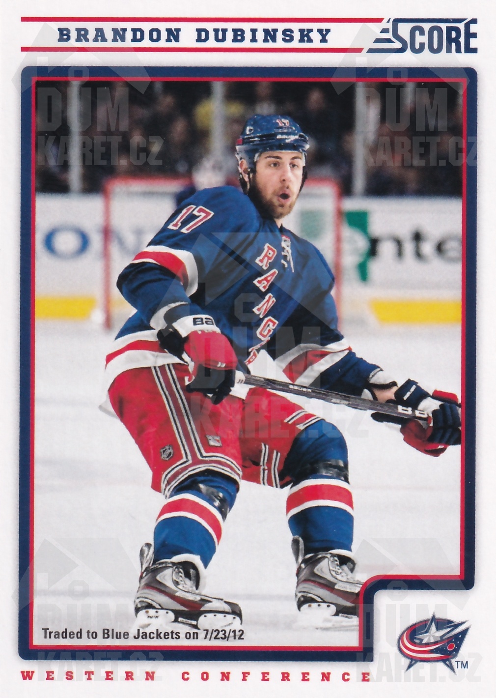 Brandon Dubinsky - 2012/13 Score Hockey - #320