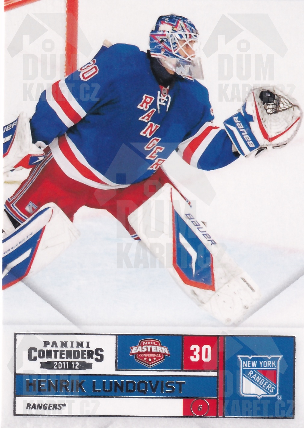 Henrik Lundqvist - 2011/12 Panini Contenders - #30