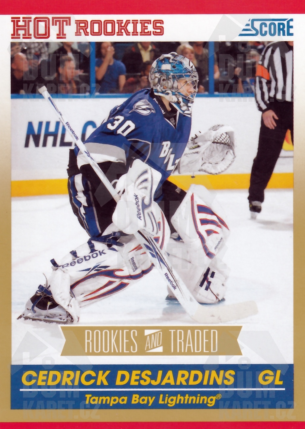 Cedrick Desjardins - 2010/11 Score Hockey - Rookies and Traded - Gold - #644