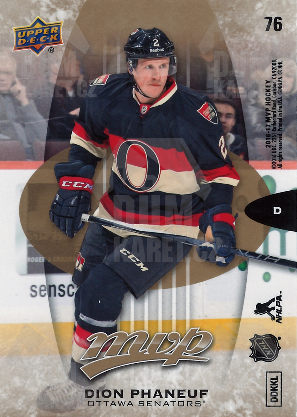 Dion Phaneuf - 2016/17 MVP Hockey - Puzzle - #76