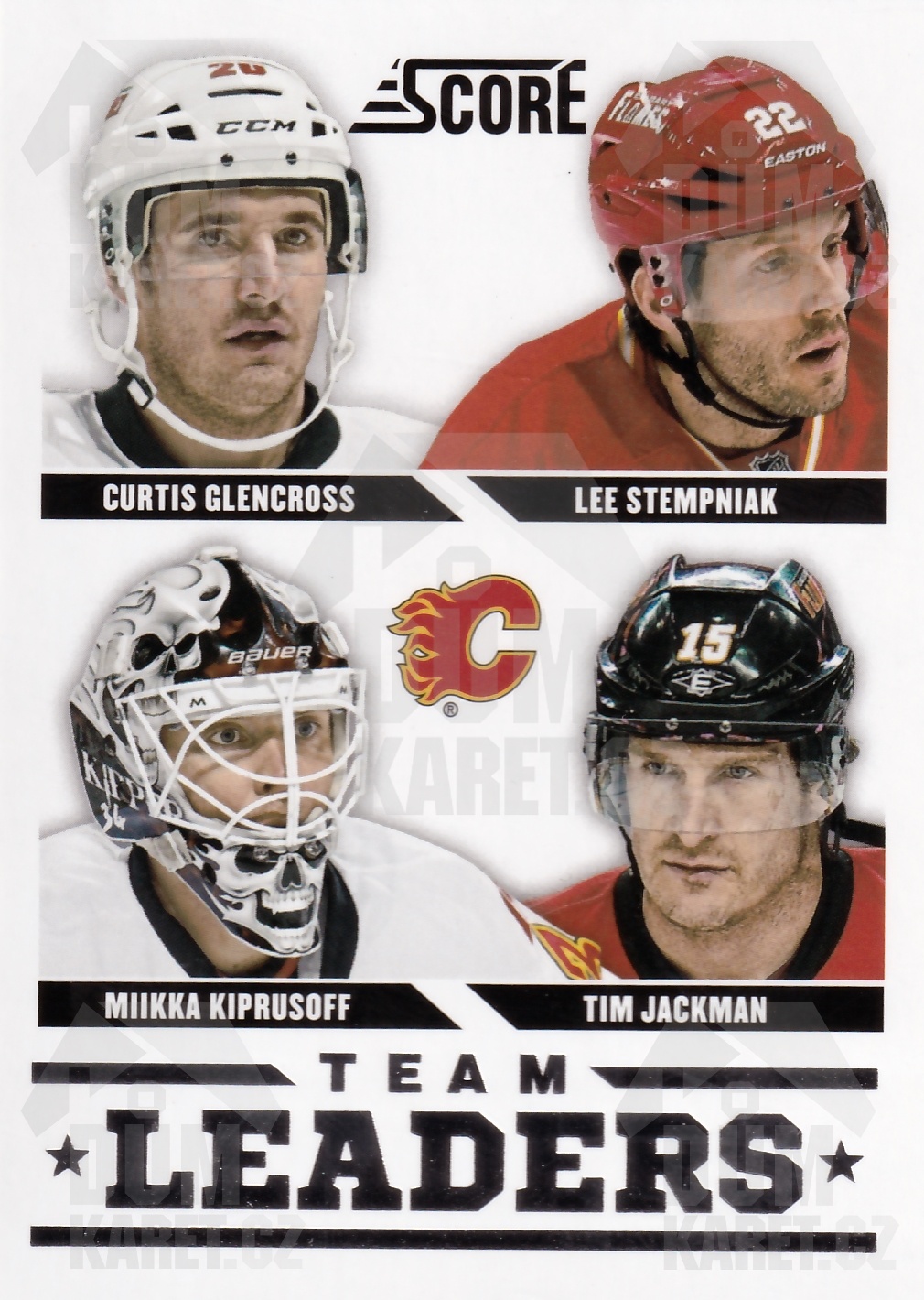 Glencross / Stempniak / Kiprusoff / Jackman - 2013/14 Panini Score Hockey - #554