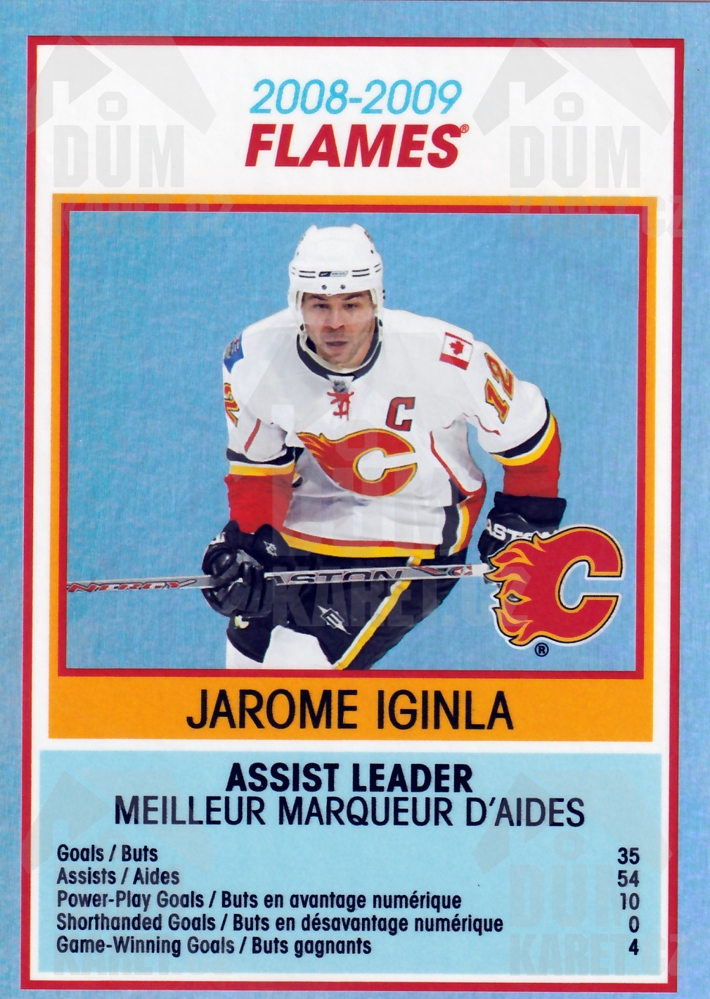 Jarome Iginla - 2009/10 O-Pee-Chee Hockey - Team Checklist - #TC5