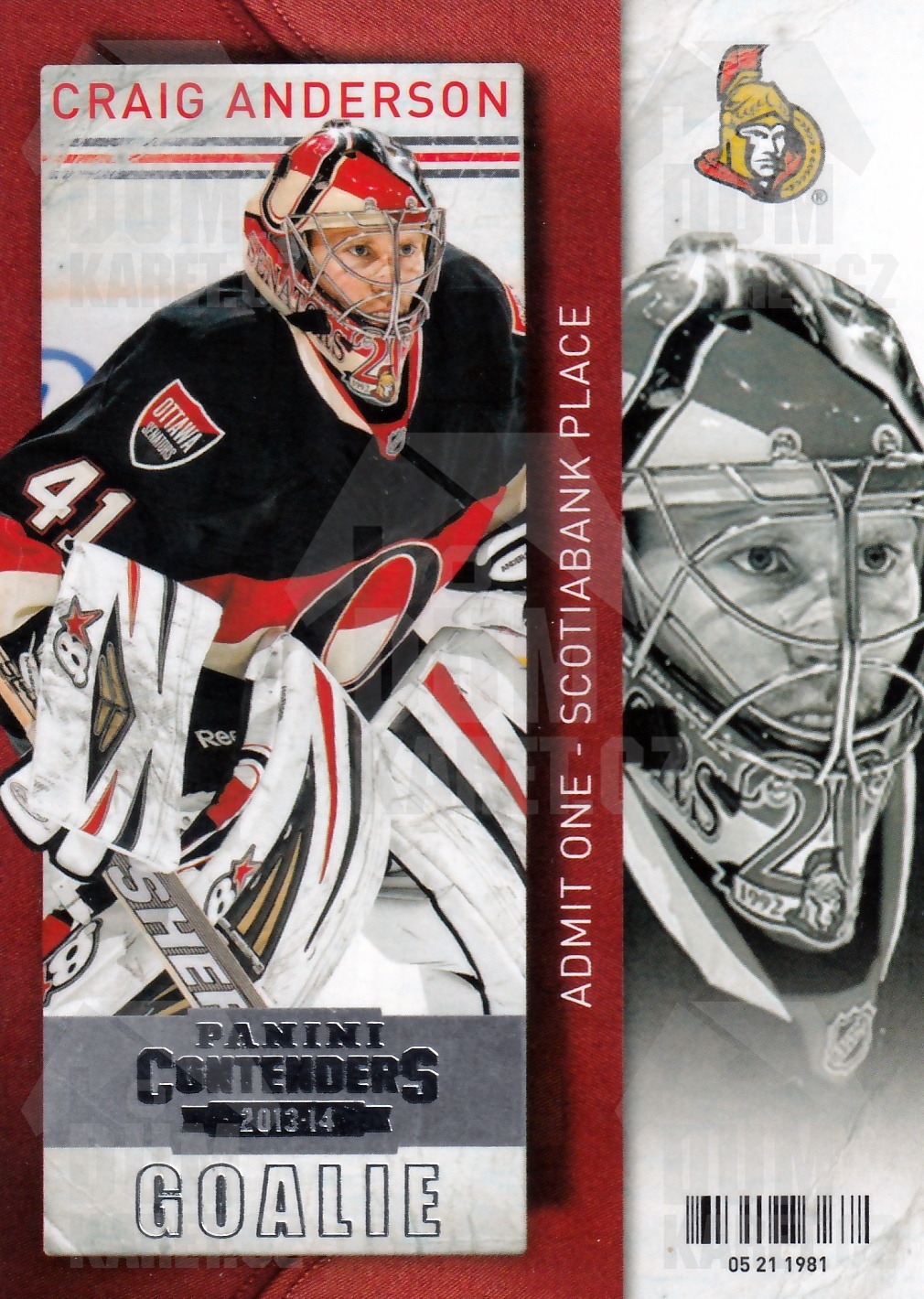 Craig Anderson - 2013/14 Panini Contenders - #79