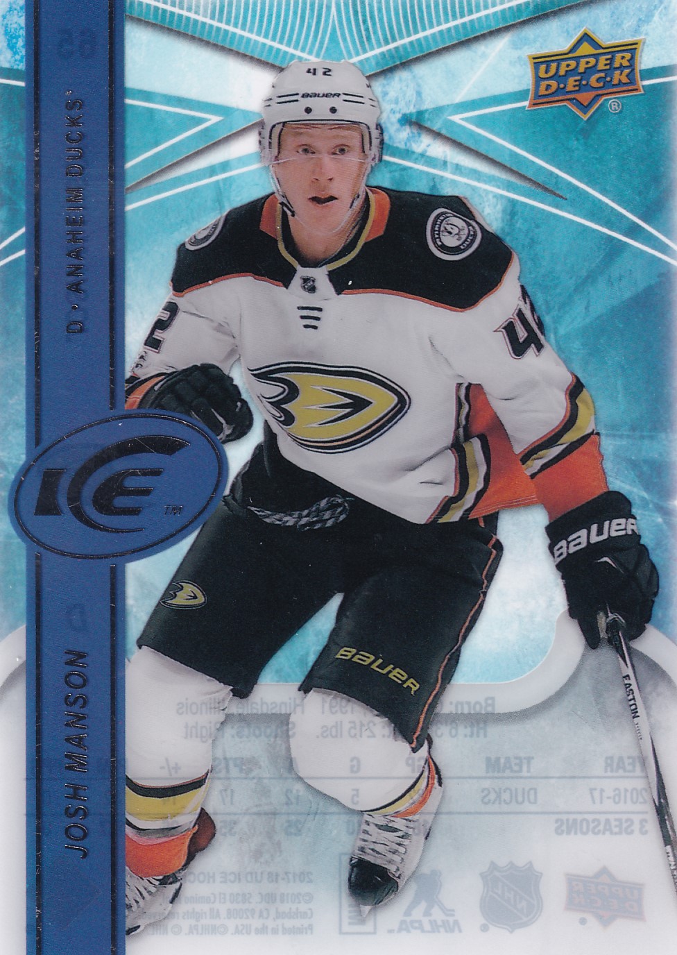 Josh Manson - 2017/18 UD Ice Hockey - #65