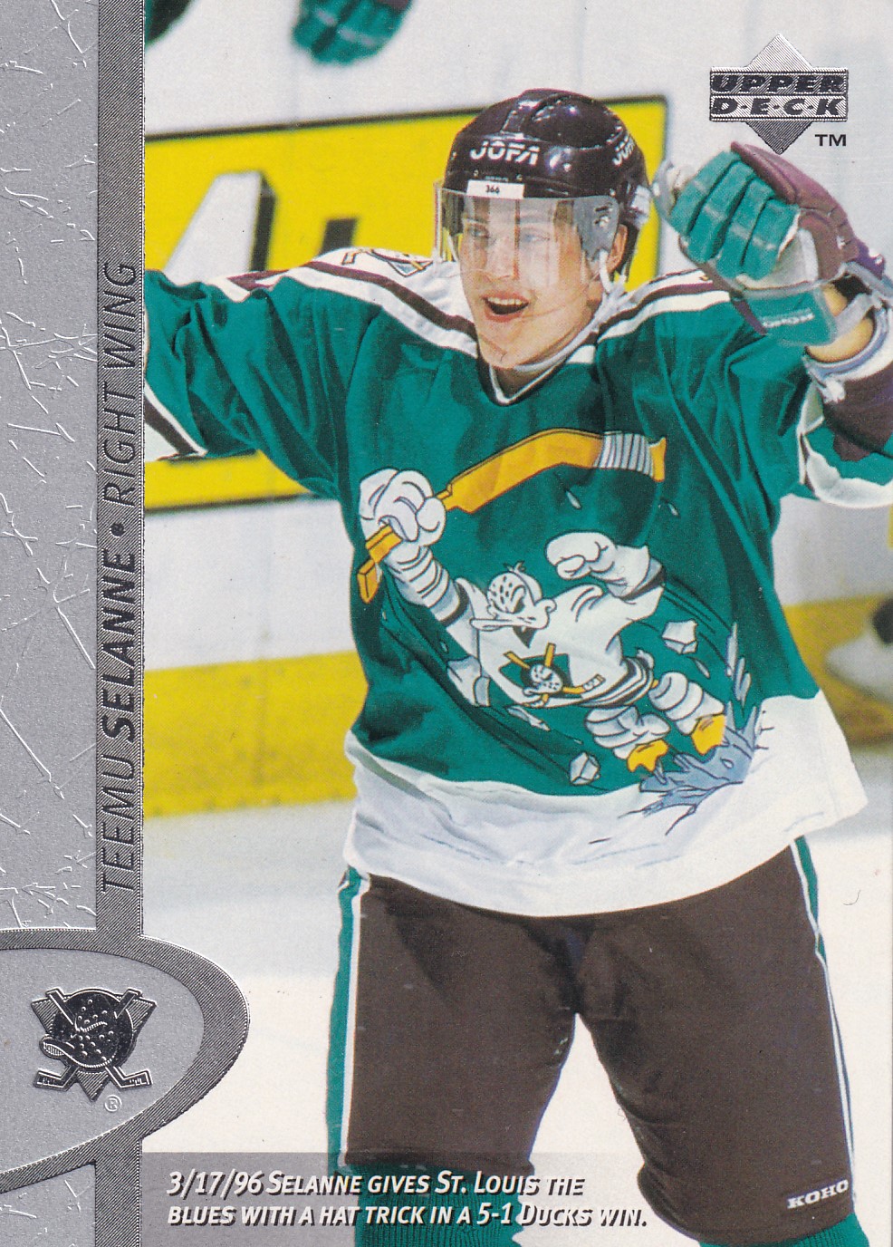 Teemu Selanne - 1996/97 UD Series I. Hockey - #211