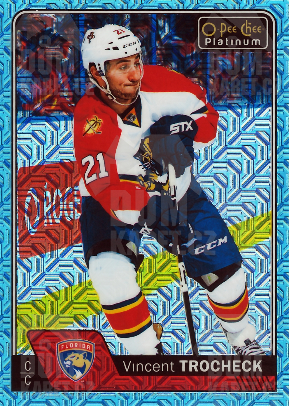 Vincent Trocheck - 2016/17 OPC Platinum Hockey - Ice Blue Traxx - #80